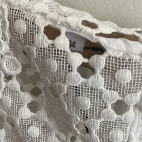 SANDRO PARIS Gab Floral-Lace Pattern Dress Pink White - Picture 7 of 16